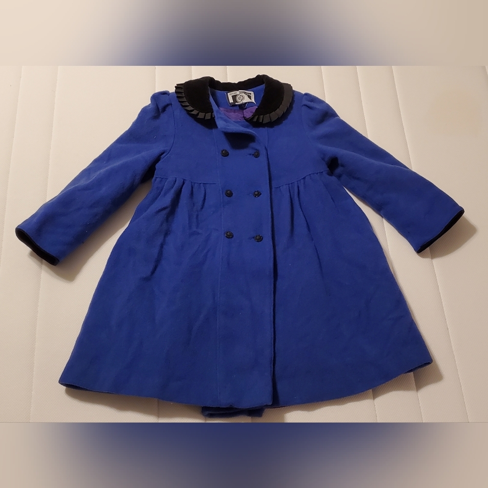 Vintage Girls Long Wool Coat By Young Gallery size 6